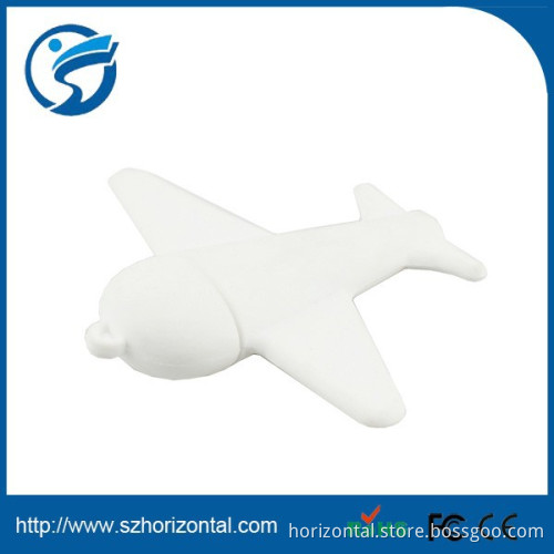 white cute plane shape usb flash drive with free logo printing